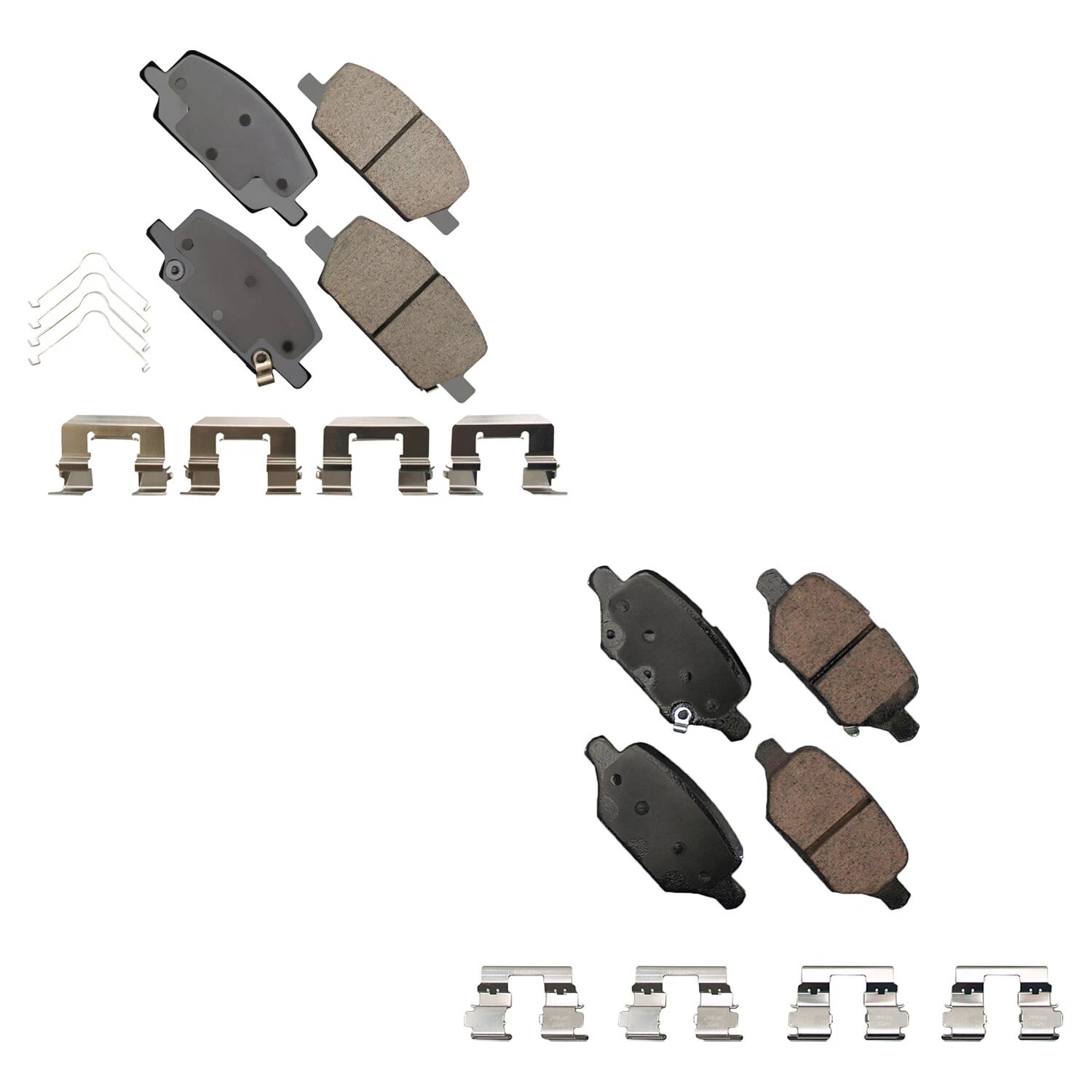 Set of 4 Akebono ProACT Ceramic Disc Brake Pads for Buick Encore, Trax (2013–2021)