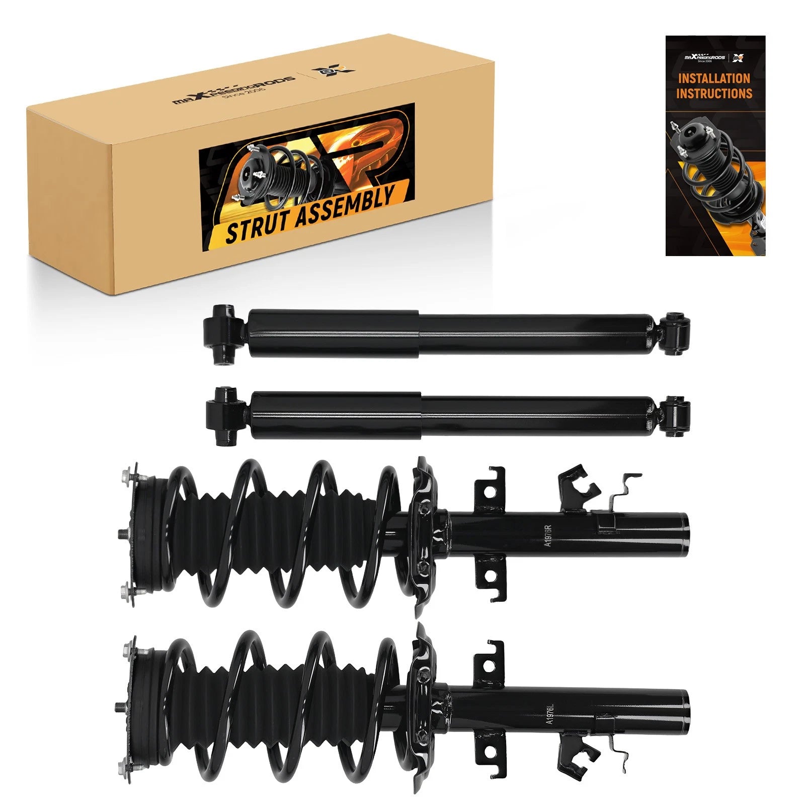 Complete Rear Front Struts Assembly for Nissan Rogue AWD (2014–2017) 173074