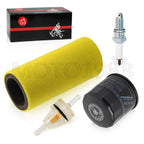 3 x Air Filter, Oil Filter & Spark Plug for Yamaha Rhino YXR450 (2006–2009)
