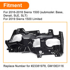 Front Passenger RH Bumper Support Bracket for GMC Sierra 1500 (2016–2018) #23381978
