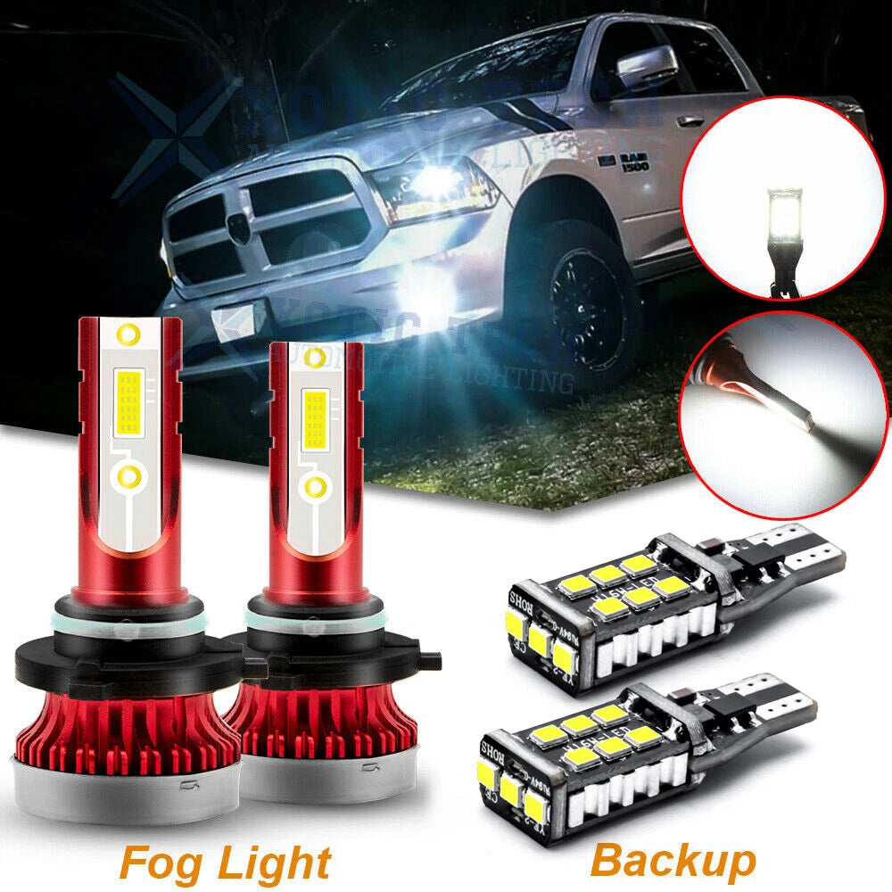 LED Fog Light and Backup Reverse Bulbs for Dodge Ram 1500–3500 (2010–2012)