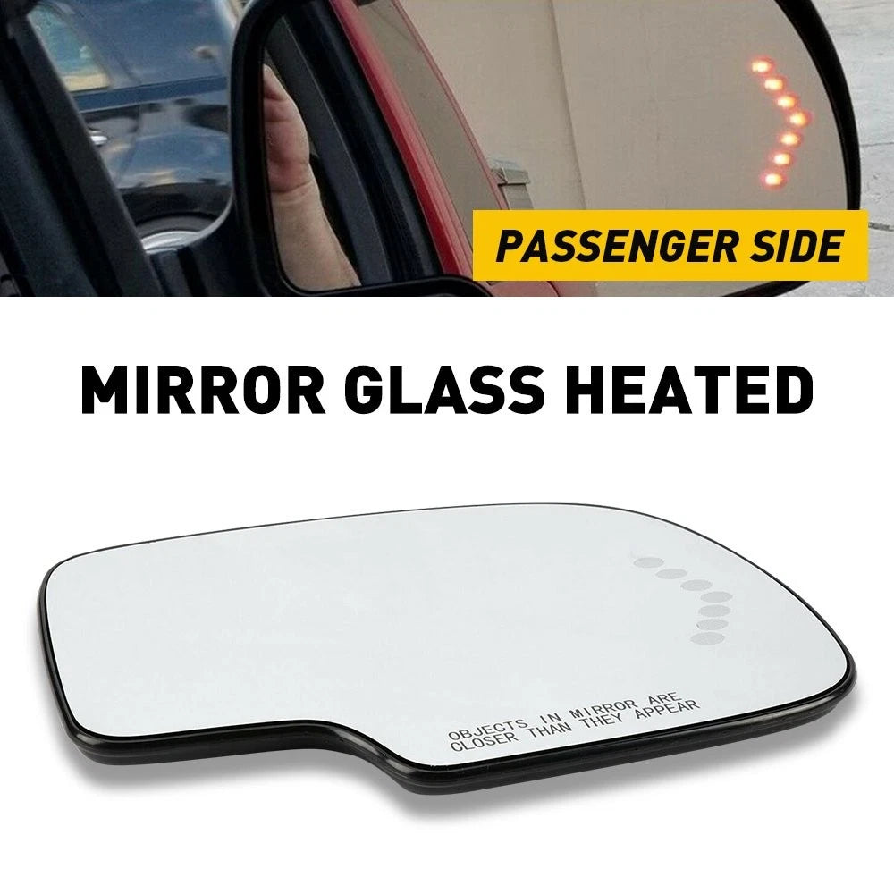 Heated Mirror Glass with Power Turn Signal for GMC Chevy Cadillac