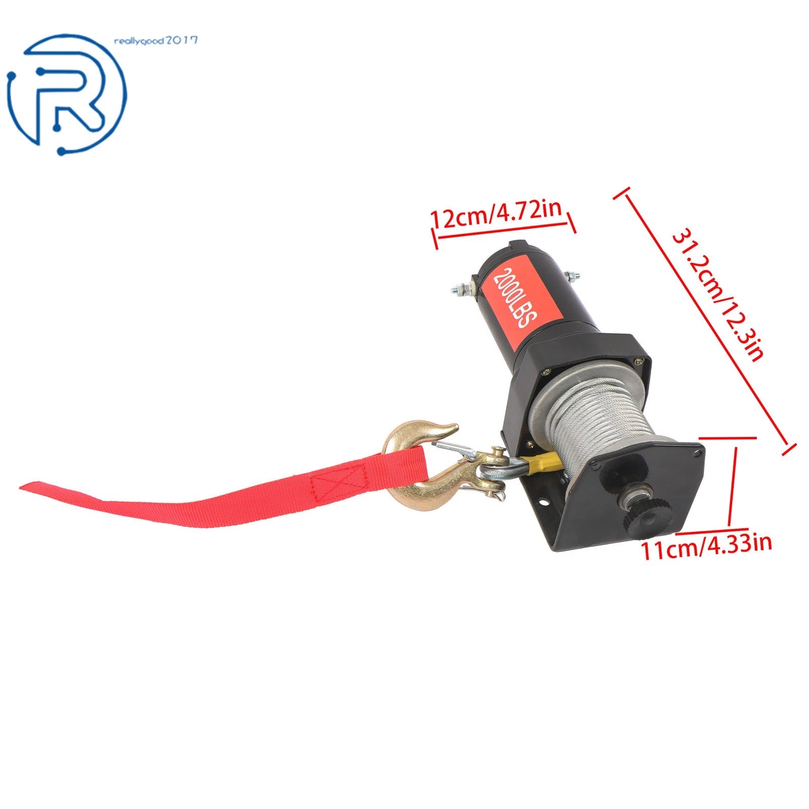 2000lb Electric Winch for ATV/UTV (12V)