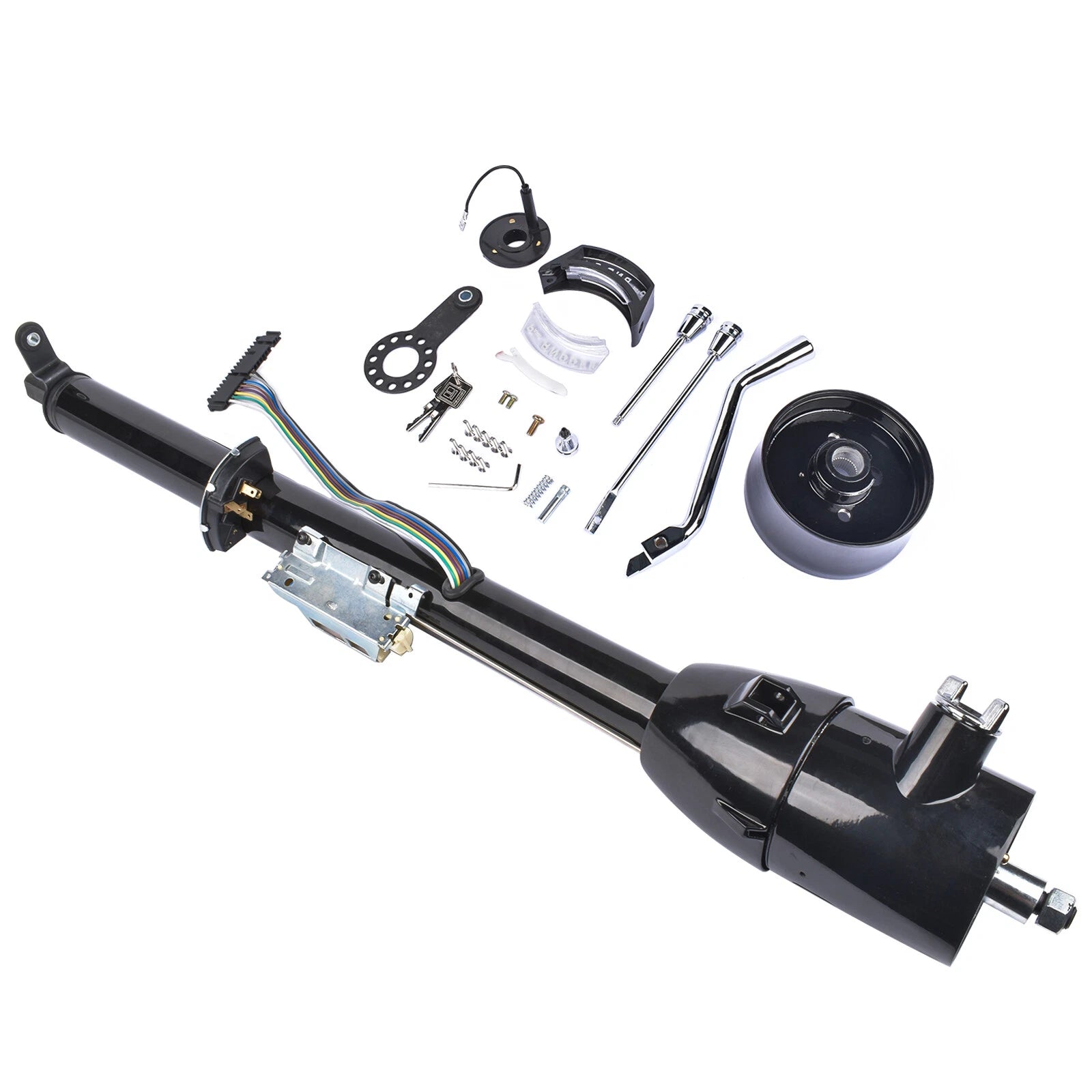 32" Black Stainless Steel Tilt Steering Column for Make Model