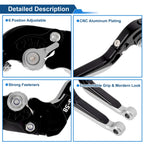 Brake Clutch Levers for Suzuki GSX-S1000/F/S/ABS (2015–2023) Black Silver Tone