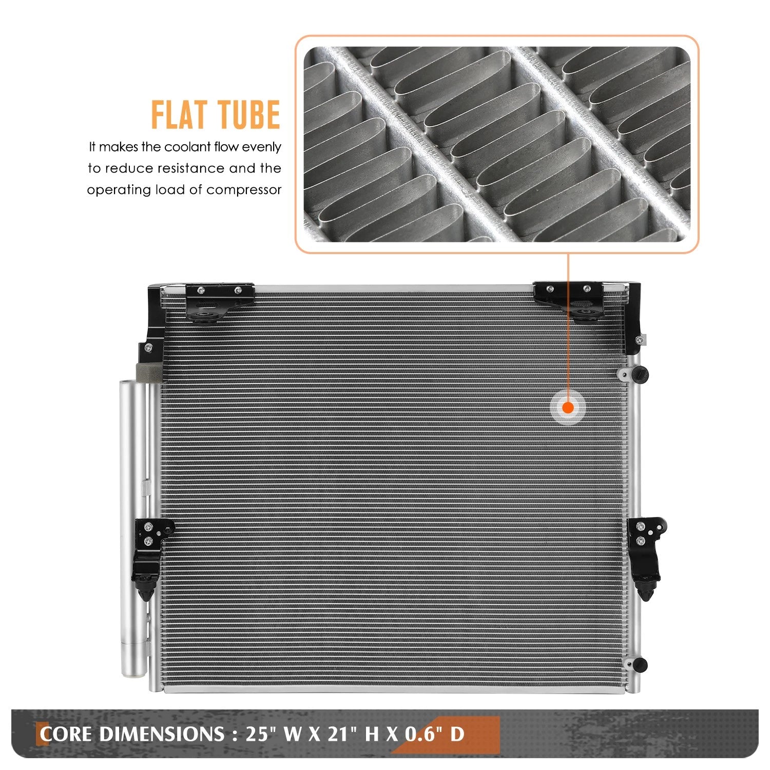 A/C Condenser for Lexus LX570 Toyota Land Cruiser (2008–2021) OE Aluminum Core