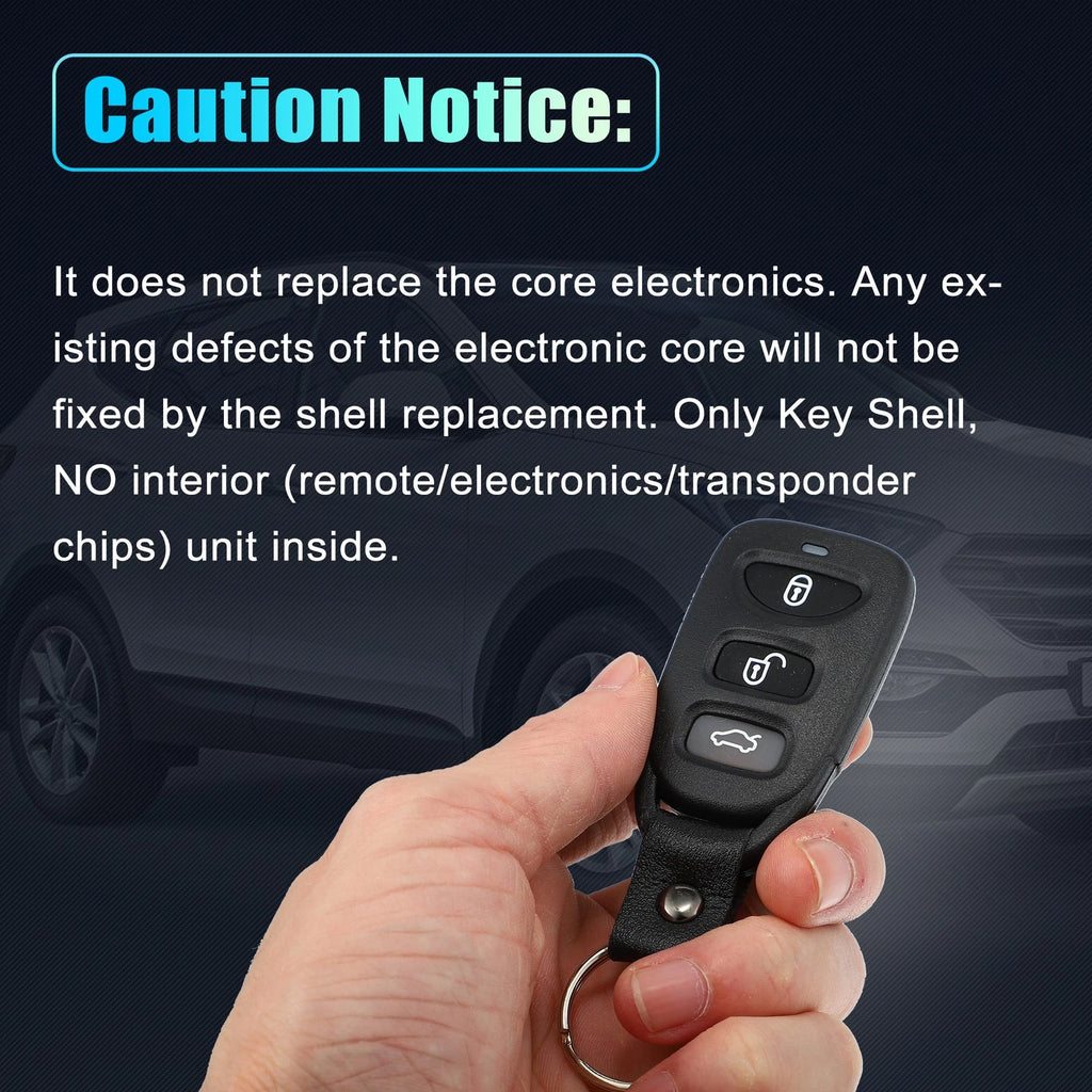 Set of 4 Keyless Entry Remote Key Shell Covers for Hyundai Kia (No Chip) 723115018516