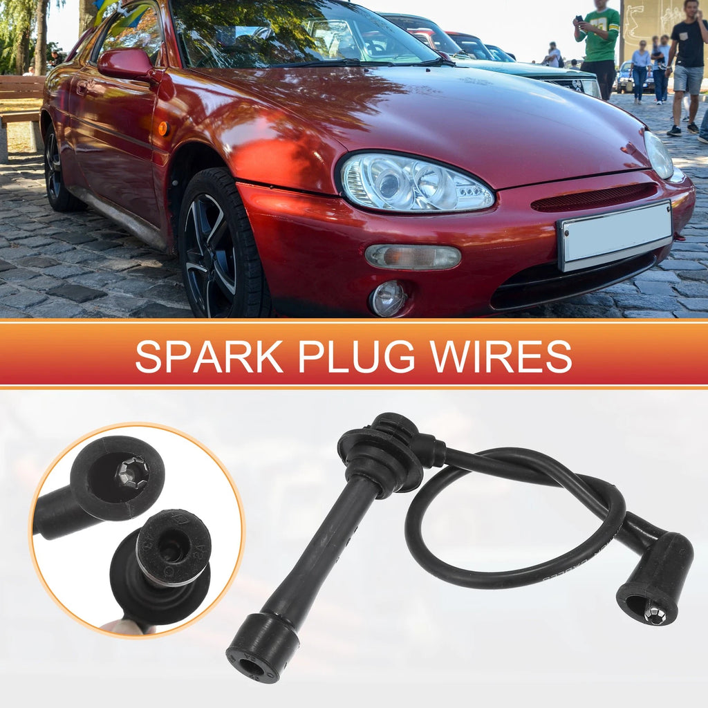Set of 4 Spark Plug Wire Ignition Coil Cables No.B6BF18140A for Mazda MX-3 (1994–1996)