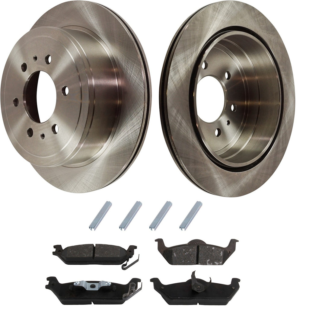 Rear Brake Disc Rotor and Pad Kit for Ford F-150 (2004–2011)