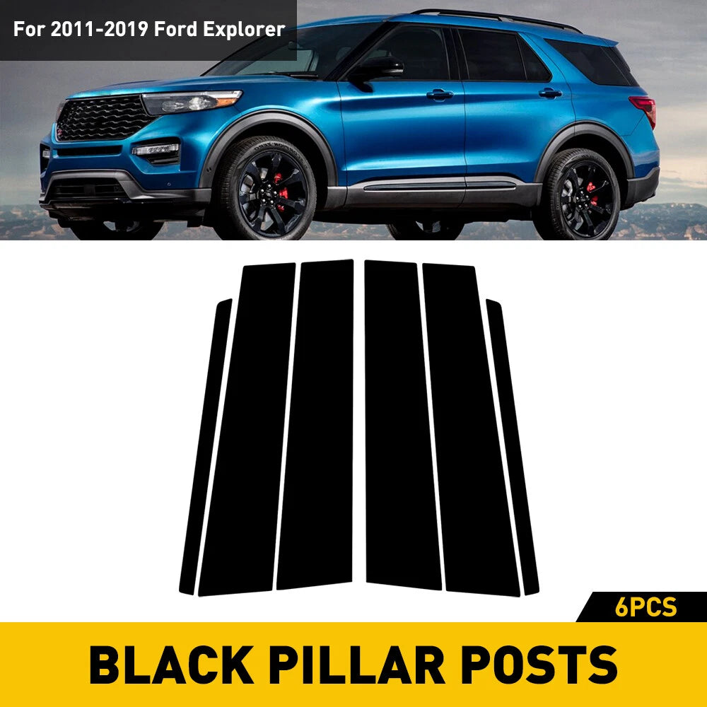 Set of 6 Car Pillar Post Covers for Ford Explorer (2011–2019)