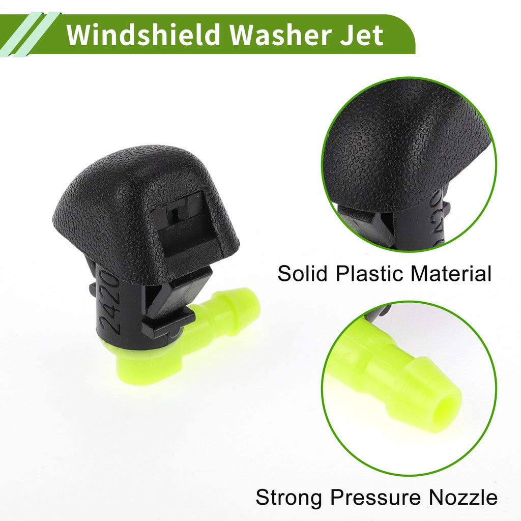 Windshield Washer Nozzle Set of 2 with Y Hose Connector for Honda (2011–2017)