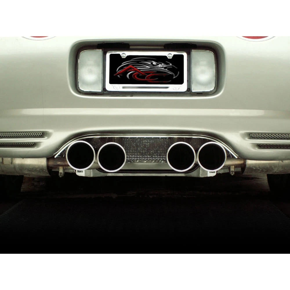 Perforated Stainless Exhaust Filler Panel for 1997-04 Corvette fits OEM Exhaust