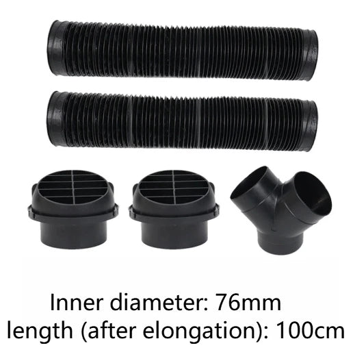 76mm Diesel Heater Duct T-Piece Tube Kit for