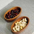 Wooden Salad Bowl Mini Boat for Home Decor (Walnut)
