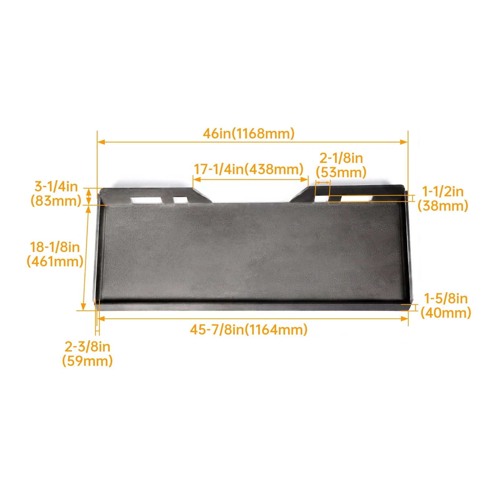 3/8" Skid Steer Mount Plate Adapter for Bobcat (7000LBS)