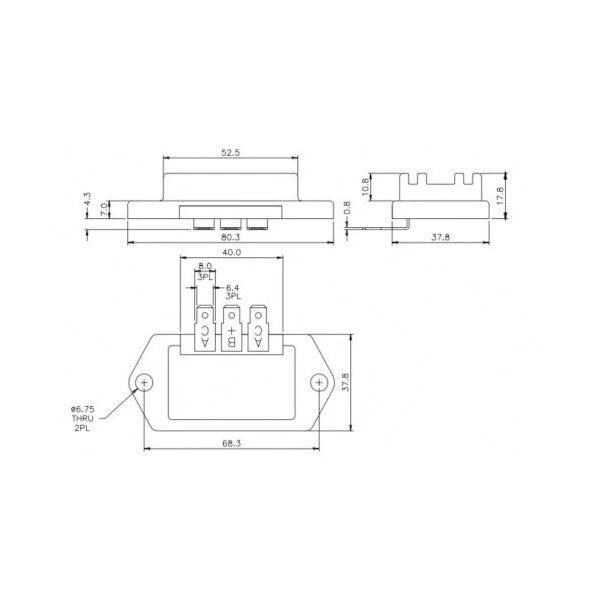 Voltage Regulator Rectifier for Kohler Lawn Mower (4140309, AM34738, 234279)