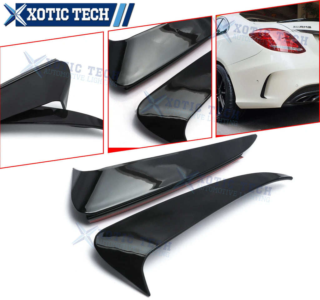Black Rear Bumper Side Vent Spoiler Canard for Mercedes W205 C (2015–2018)