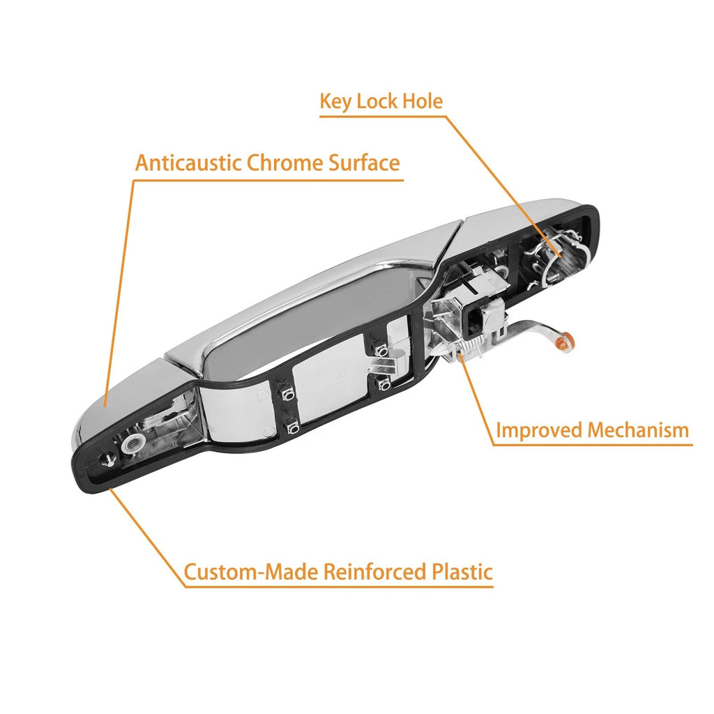 Chrome Door Handle Front Left for Chevy Silverado GMC Sierra (2007-2013)