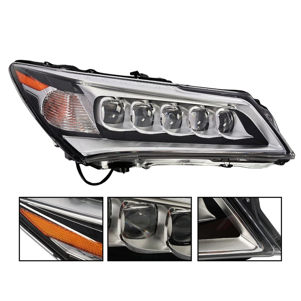 LED Headlight Assembly Right Passenger for Acura MDX (2014–2016) 33100TZ5A01