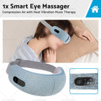 Eye Massager for Tension Relief (Smart Compression, Air, Heat, Vibration)