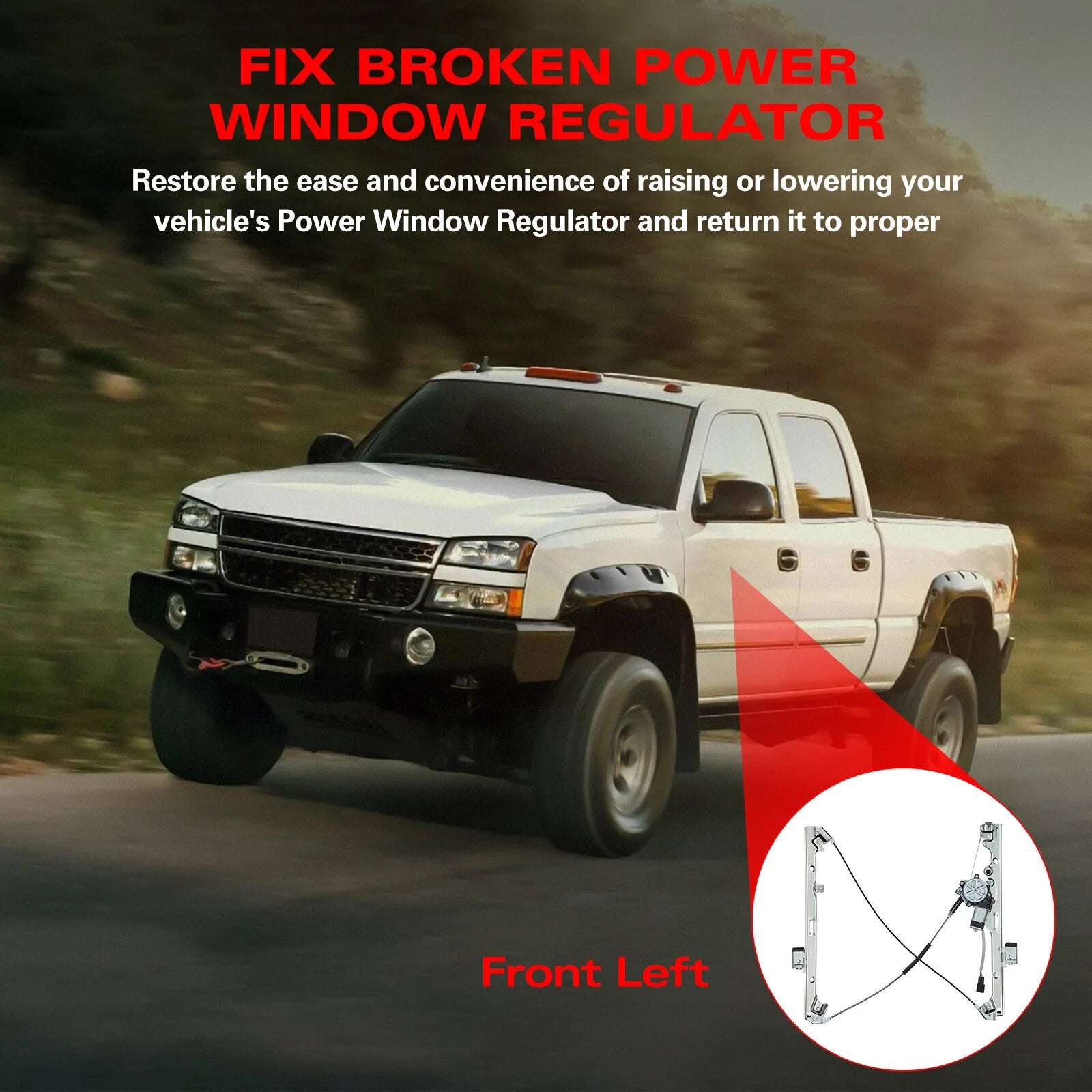 Power Window Regulator with Motor for Chevy GMC (2002–2009)