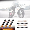2 x Turn Light 12 LED Amber DC 12V Flowing Water Light Strip for Motorcycle