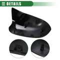 Pair Rearview Mirror Cover Gloss Black for BMW F15 X5 F16 X6 (2014-2017)