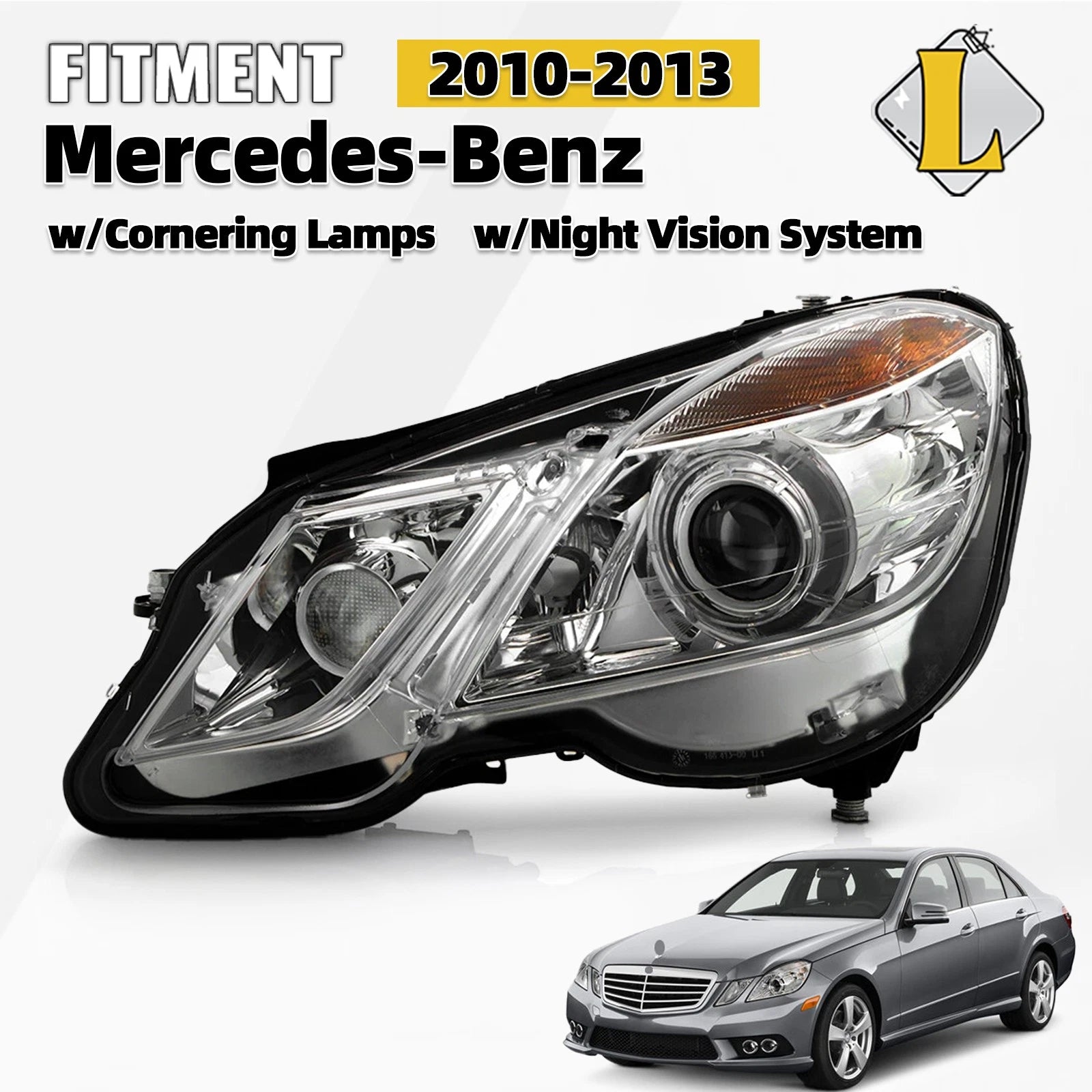 Xenon HID Headlight for Mercedes-Benz W212 (2010–2013) Left Driver AFS