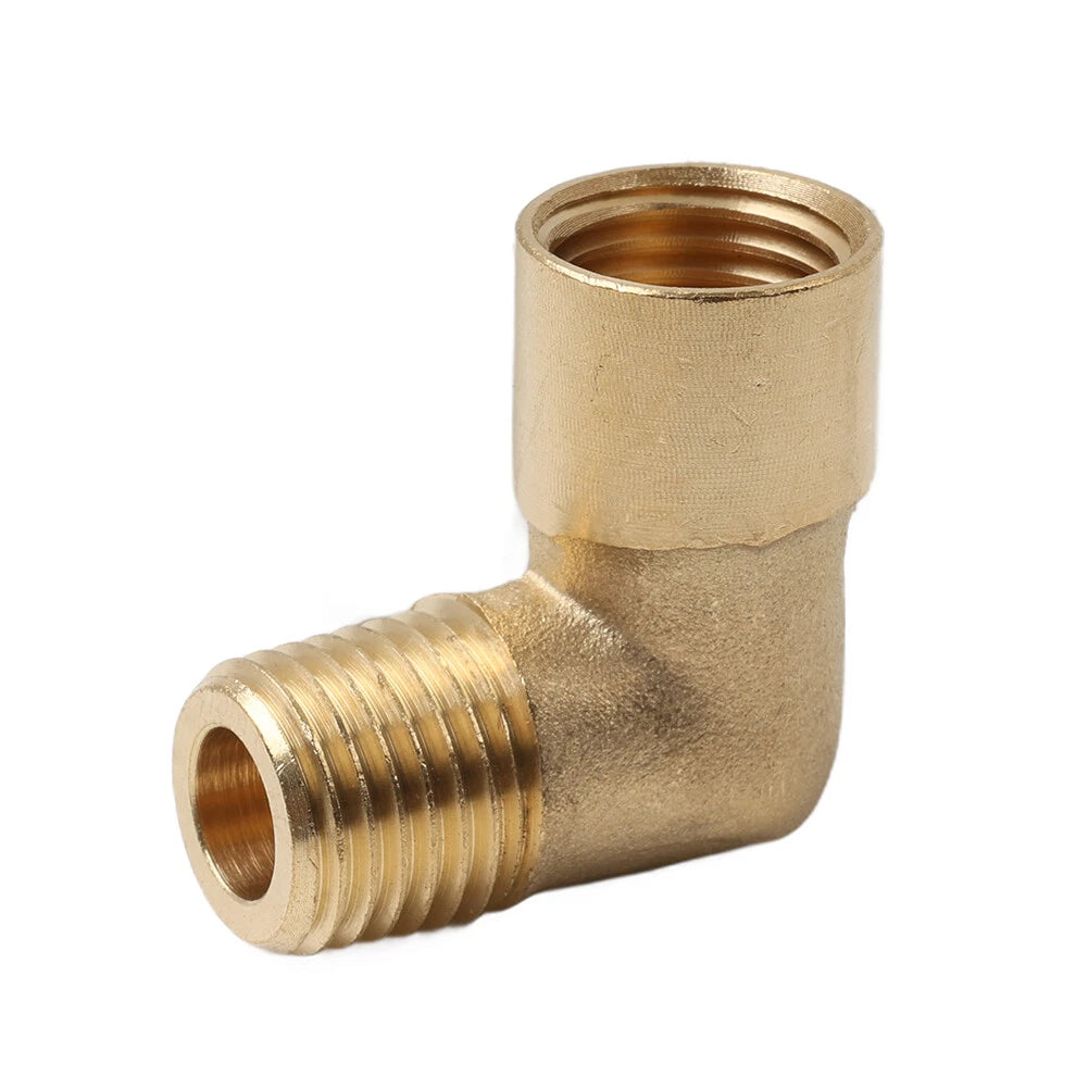 Brass Hose Fitting Elbow 1/4 NPT Male to 1/4 NPT Female Connector