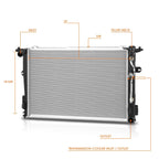 Aluminum Core Cooling Radiator DPI-13388 for Genesis Coupe 3.8 (2010–2014)