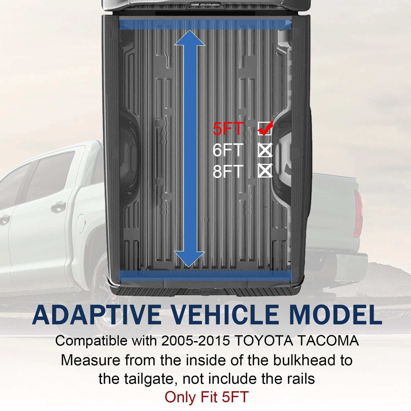 Soft Roll-Up Tonneau Cover for Toyota Tacoma (2005-2015)