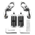 1.25" Short Angled Highway Engine Guards Foot Pegs for Harley Yamaha