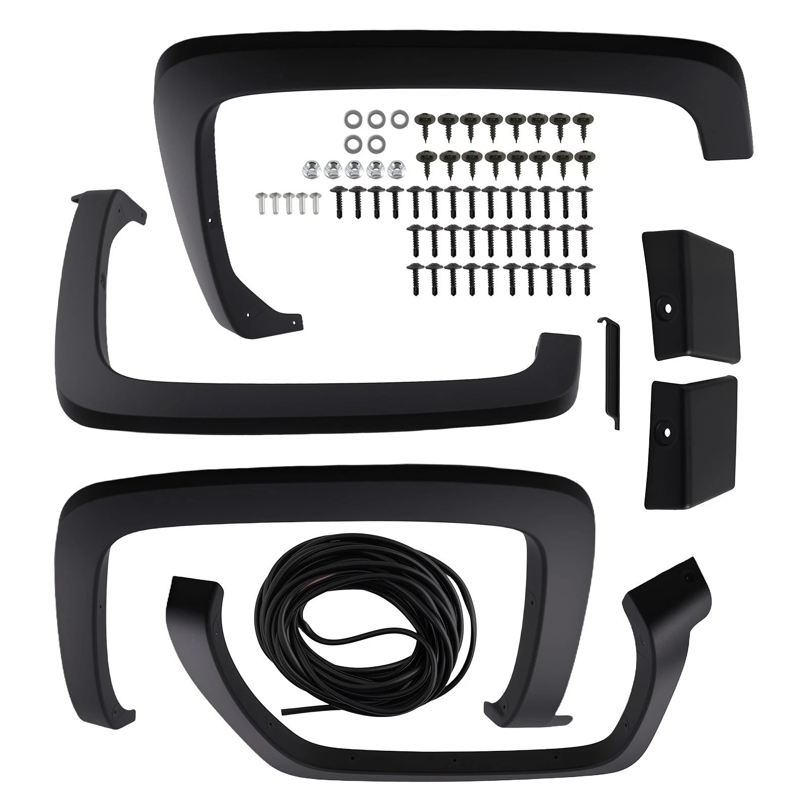 Set of 4 Factory Style Fender Flares for Chevy Silverado 1500 2500 3500 (2014–2019)