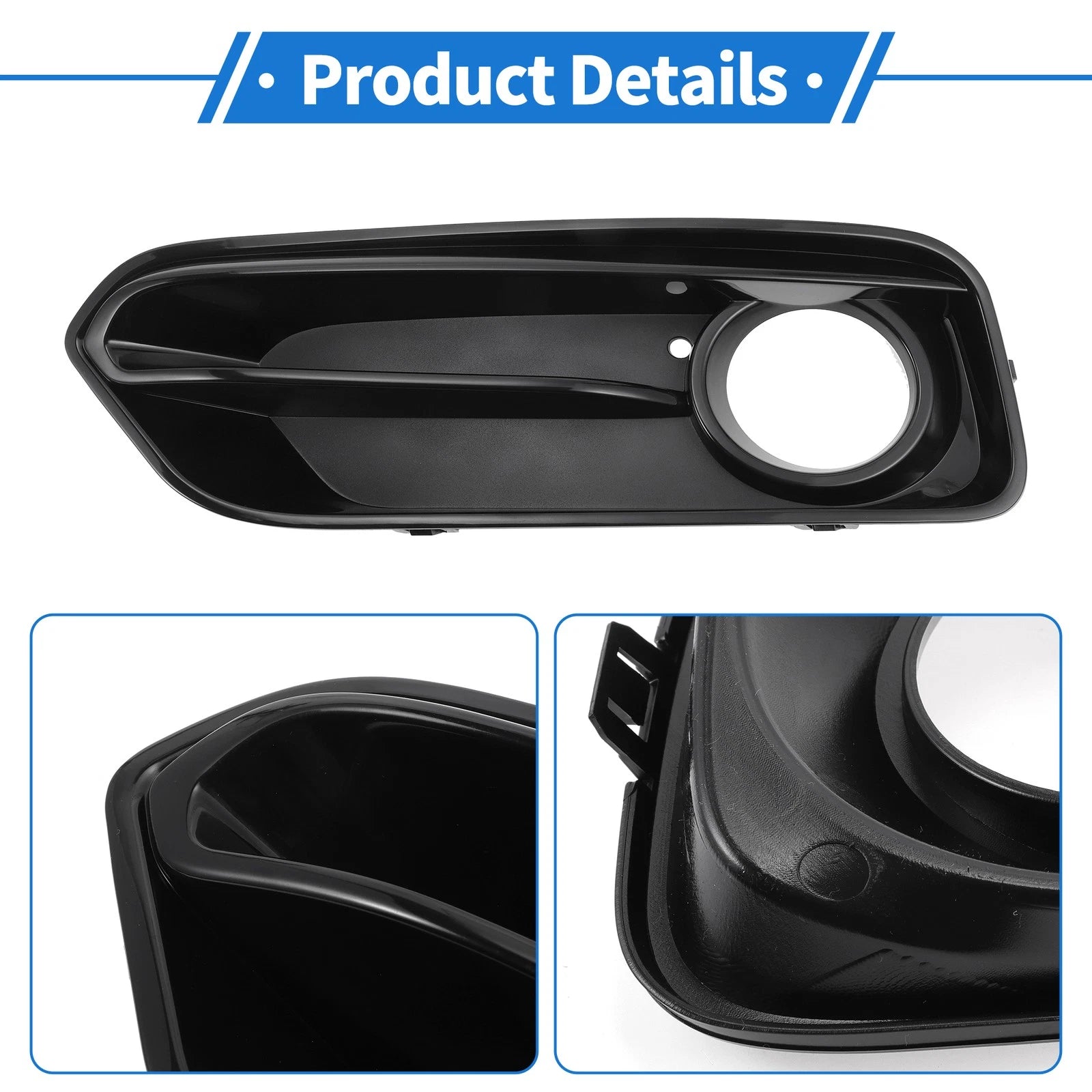 1 Pc Fog Light Grill for BMW 1 Series (2015–2018) No. 51117371667 Black