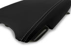 Leather Console Lid Armrest Cover for Hyundai Azera (2012–2017) Gray Stitch