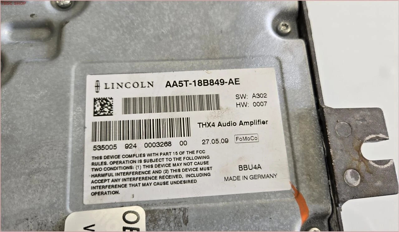 THX4 Audio Amplifier for Lincoln MKT MKS (2009–2012) AA5T-18B849-AE