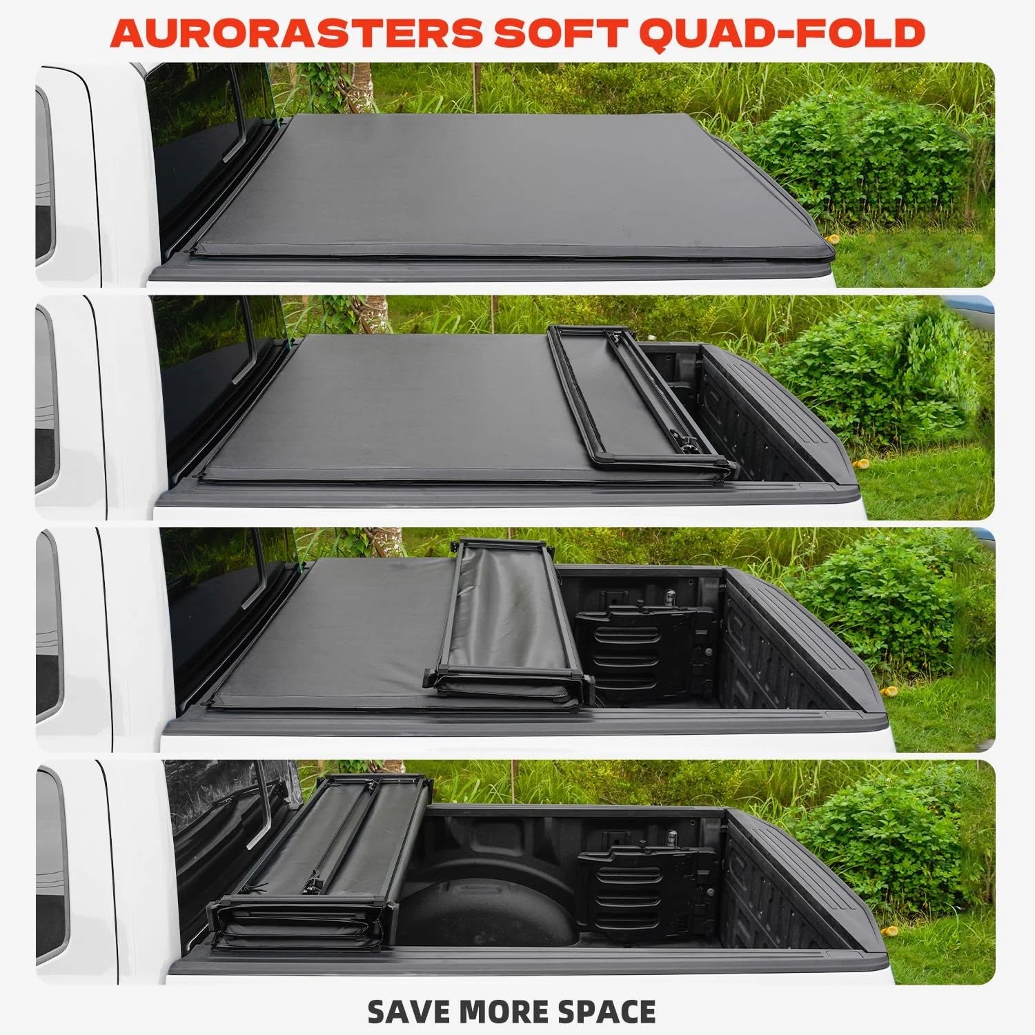 6FT Soft Quad-Fold Tonneau Cover for Chevy Colorado/GMC Canyon (2015–2024)