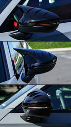 Gloss Black Side Mirror Cover Caps with Light for Honda Civic (2022–2026)