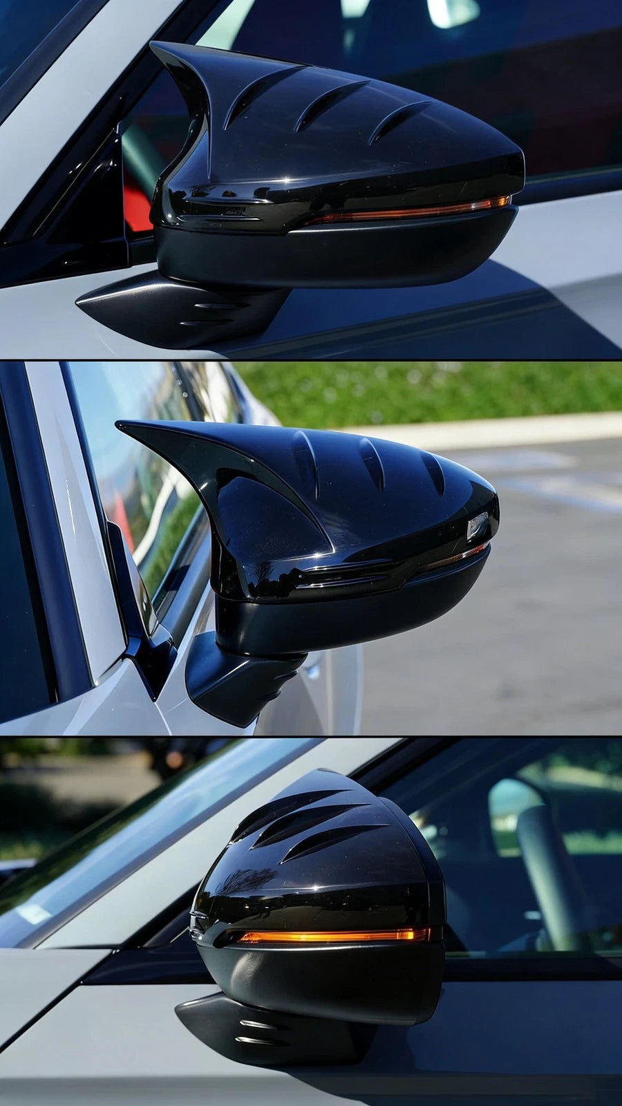 Gloss Black Side Mirror Cover Caps with Light for Honda Civic (2022–2026)