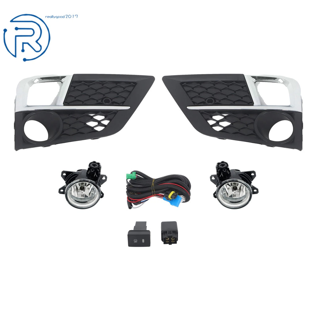 Pair of Halogen Fog Lights with Switch & Bezel for Honda Odyssey (2018–2020)