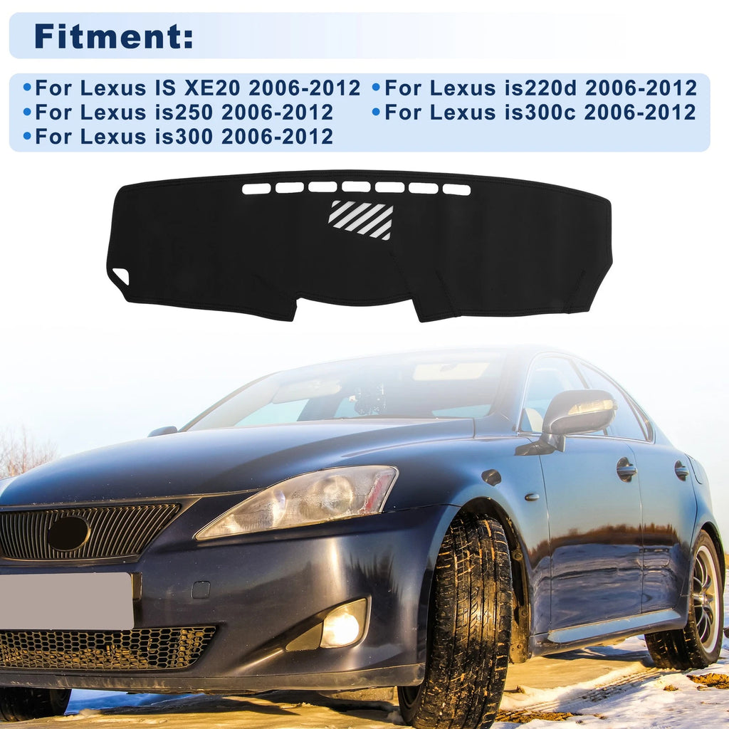 Dash Cover for Lexus IS XE20 (2006–2012) Faux Leather Black