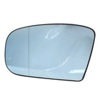 Left Blue Heated Side Mirror Glass with Plate for Mercedes S Class (1999-2003)