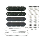 2X Valve Covers for Chevy LS (Finned Black Aluminum)