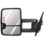 Set of 2 Chrome Power Heated Dynamic LED Signal Towing Mirrors for Silverado Sierra (2007–2014)