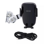 1'' Handlebar Phone Holder Automatic Clamping Charger for Harley Touring Dyna