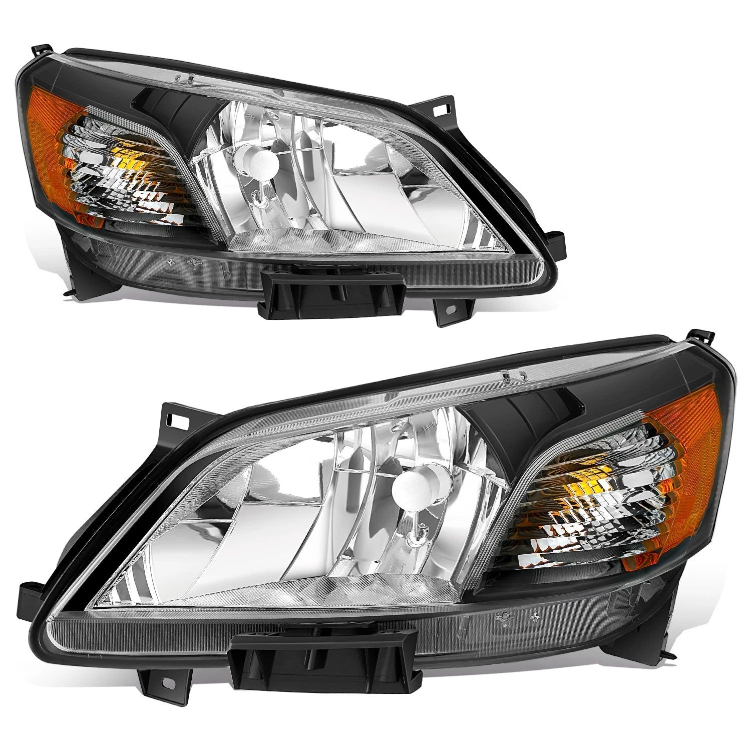 Headlight Assembly for Nissan NV200 (2013–2021) Black Housing Amber Corner