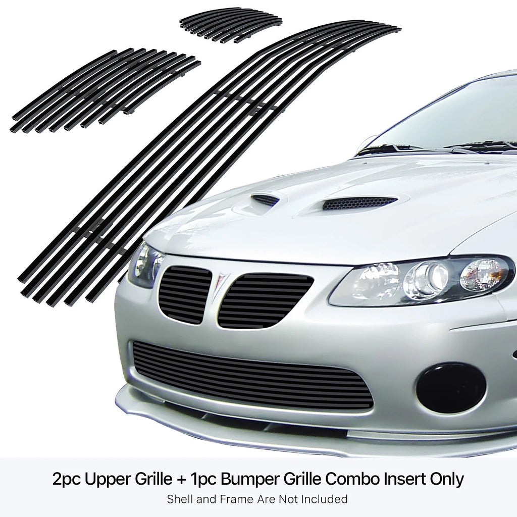 Stainless Black Billet Grille Insert for Pontiac GTO (2004-2006)
