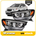 Pair Headlight Assembly for Buick Encore (2017–2022) with Bulbs