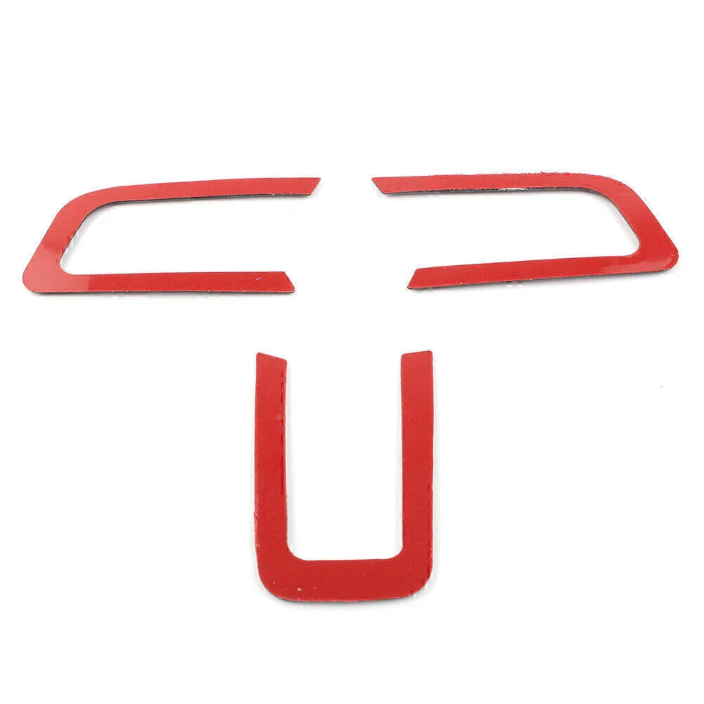 3 x Carbon Fiber Steering Wheel Cover Trim for Ford Mustang (2015-2019)