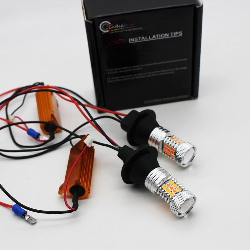 2X Red/Amber Switchback LED Turn Signal Lights for Honda GL1800/F6B (2001–2023)